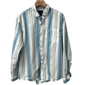 Tommy Bahama Button Down Stripe Cotton Shirt Large